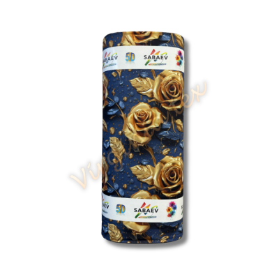 Material Satinat 5D pentru Lenjerii de Pat – Bumbac 100%, 240 cm Latime, 30 ml – Ideal pentru Constructia de Lenjerii de Pat si Decoruri Elegante 01 flori albastru